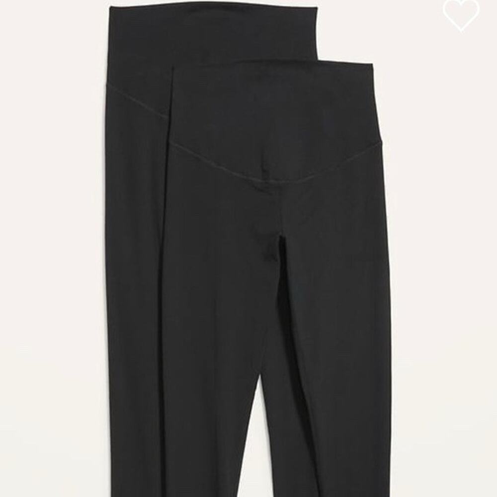 NWT OLD NAVY Maternity Full-Panel Leggings 2-Pack Black New Mom Nursing 2X Plus